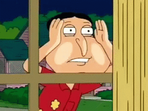 Quagmire Creepy Guy Watching Through Window GIF