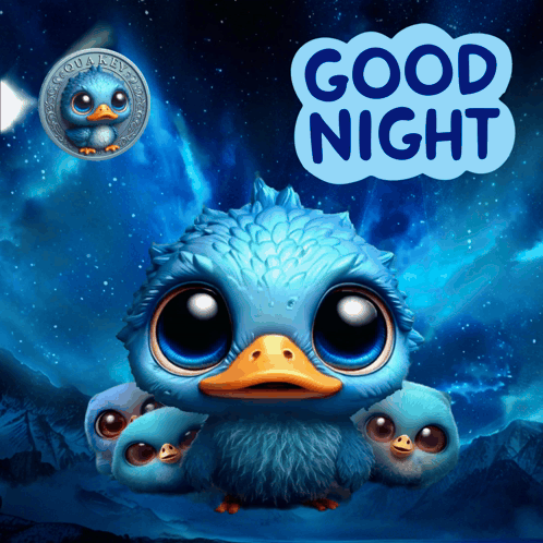 Quaker Duck Saying Good Night GIF