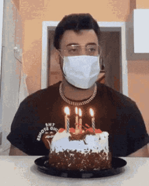 Quarantine Birthday Cake Blow GIF