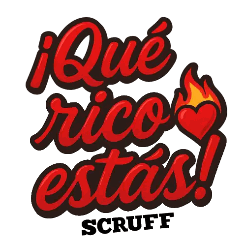 Que Rico Estas Scruff Logo