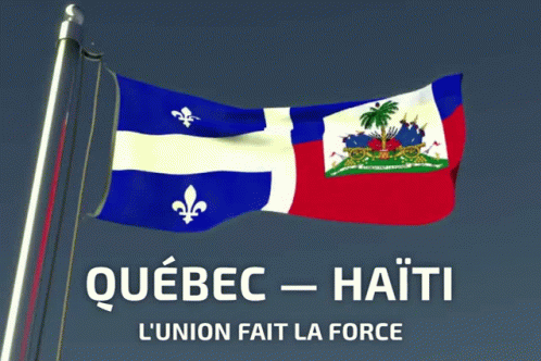 Quebec Haiti Flags L'Union Fait La Force GIF