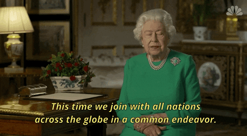 Queen Elizabeth Join With All Nations GIF