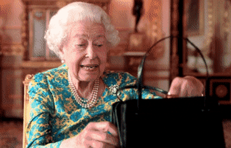 Queen Elizabeth Keeping Idiot Sandwich GIF