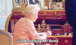 Queen Elizabeth Mr. Bond GIF