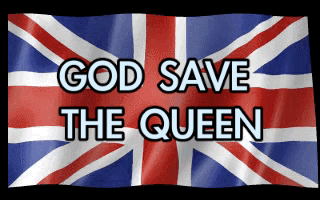 Queen Elizabeth Union Flag GIF