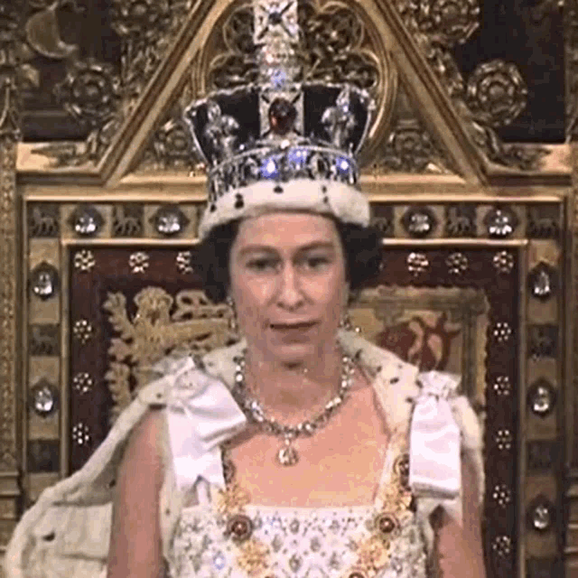 Queen Elizabeth Young England Throne GIF