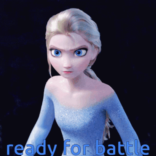 Queen Elsa Ready For Battle GIF