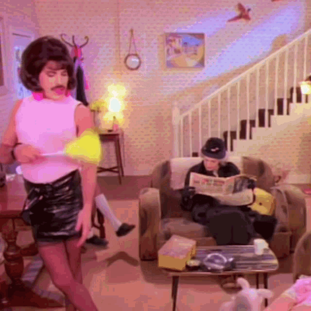 Queen Freddie Mercury Music Video Cross Dress GIF