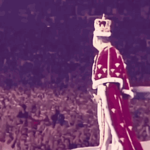 Queen Freddie Mercury Wearing The Crown GIF