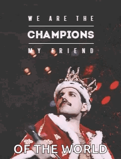 Queen Freddy Mercury Wearing Crown And Robe GIF