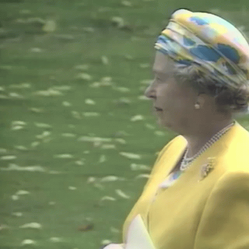 Queen In Yellow Jacket And Turban GIF