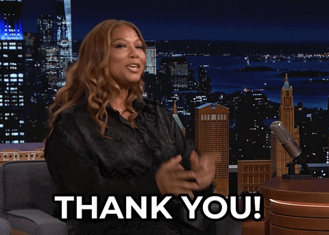 Queen Latifah Animated Thank You GIF