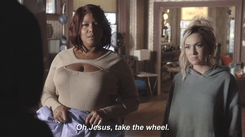 Queen Latifah Jesus Take The Wheel GIF