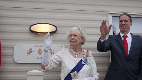 Queen Wave With Gloves GIF