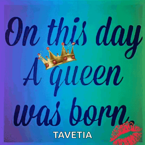 Queen with Crown on Colorful Background