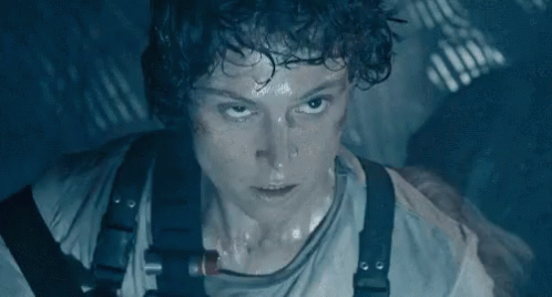 Queen Xenomorph And Ellen Ripley GIF