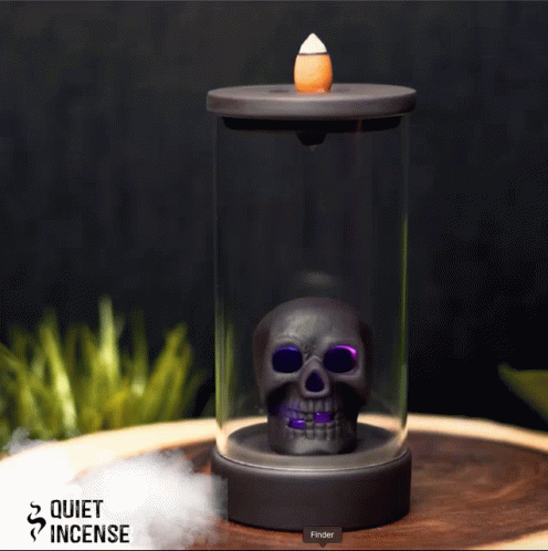 Quiet Incense Burner With Skull