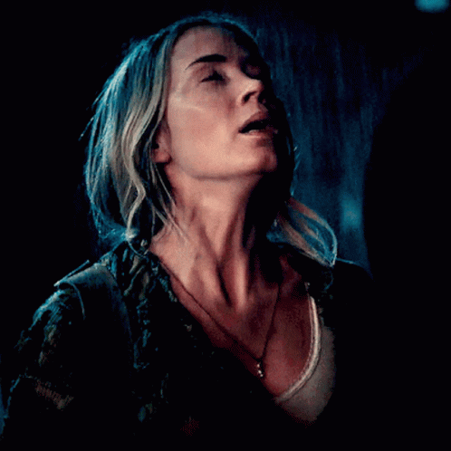 Quiet Place Emily Blunt Doused In Rain GIF