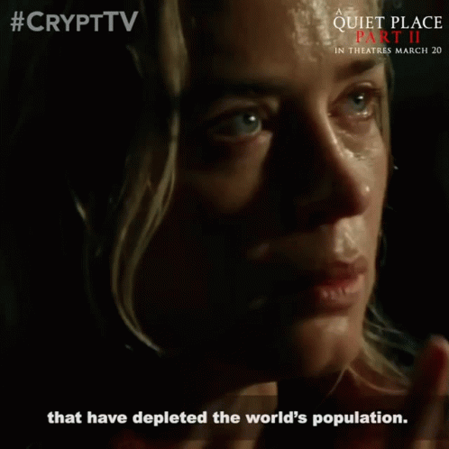 Quiet Place Emily Blunt Shushing Zoom In GIF