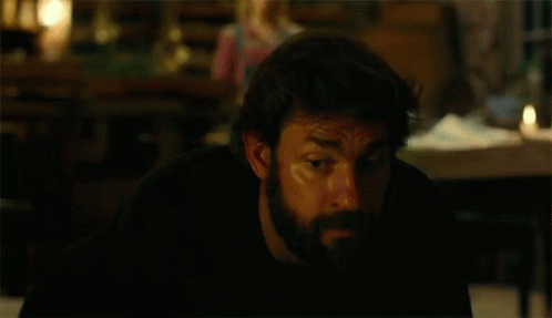 Quiet Place John Krasinski Hand Signal Quiet GIF