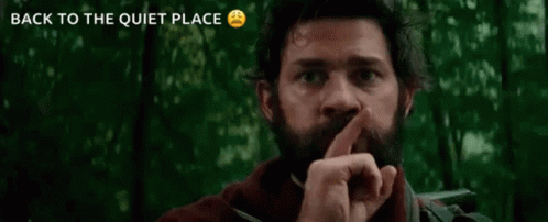 Quiet Place John Krasinski Shushing GIF