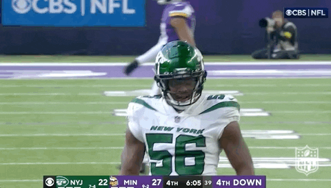 Quincy Williams Pumping His Chest Jets GIF