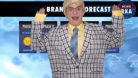 Quirky Weatherman Rachael Kay Albers Funny Hops GIF