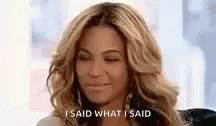 Beyoncé I Said What I Said GIF