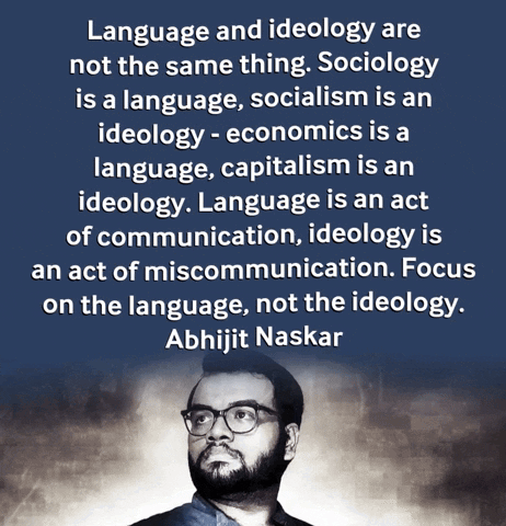 Quote By Abhijit Naskar On Blue Background GIF
