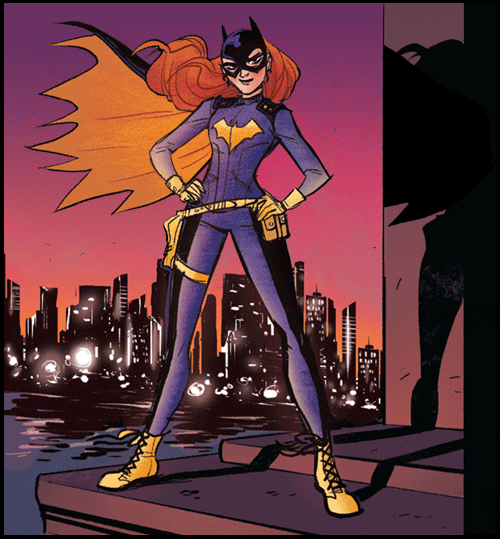 Super Hero Bat Girl Building Rooftop GIF