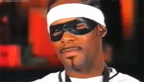 R Kelly Black Mask Interview GIF