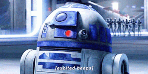 R2D2 Excited Beeping
