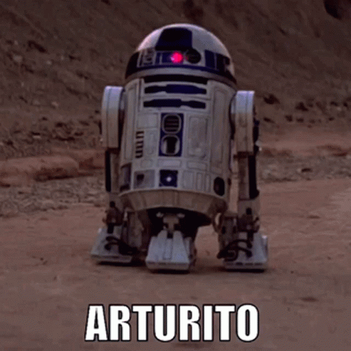 R2D2 Standing in Dirt With Arturito