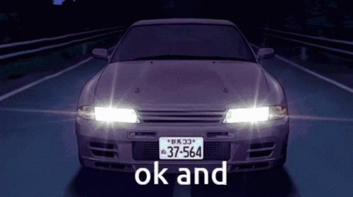 Nissan Skyline R34 Purple Glow GIF
