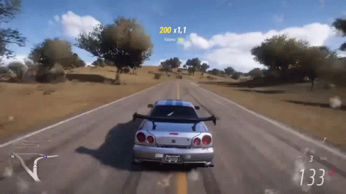 Nissan Skyline R34 Drive By Video Game GIF