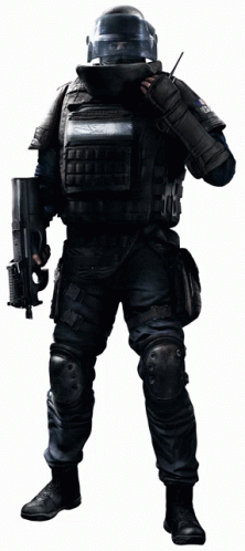 R6 Man On Black Suit GIF
