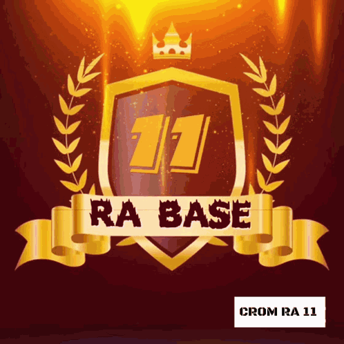RA Base Logo with Crown and Laurel Wreath on Red