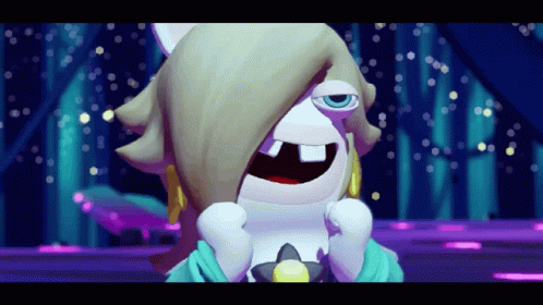 Rabbid Rosalina Funny Face GIF