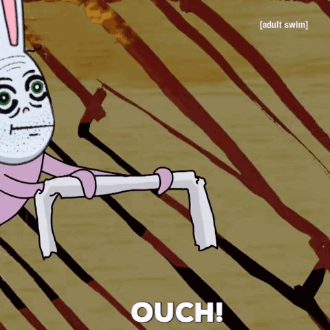 Rabbit Cartoon Ouch
