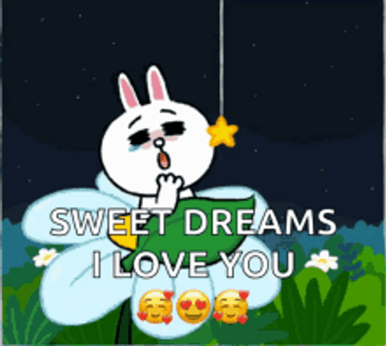 Rabbit Good Night I Love You Sweet Dreams GIF