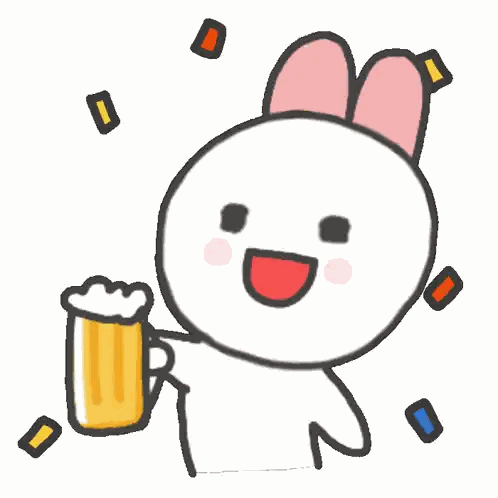 Rabbit Holding Beer Mug