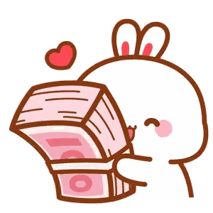 Rabbit Holding Money with Heart