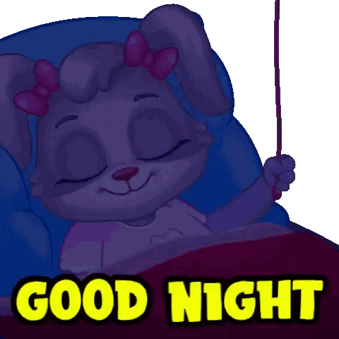 Rabbit Lying in Bed Good Night