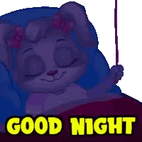 Rabbit Lying in Bed Saying Good Night
