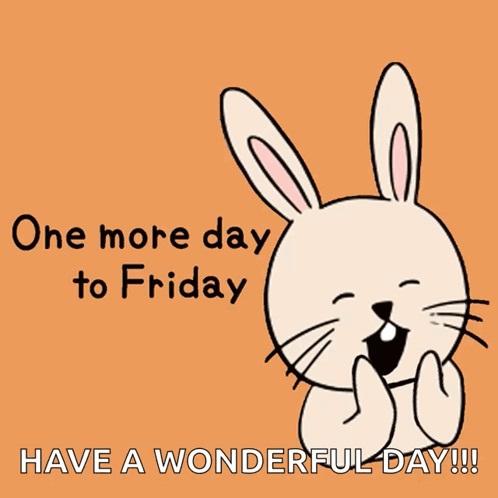 Rabbit Saying One More Day to Friday