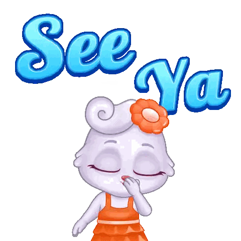 Rabbit Saying See Ya with Flower