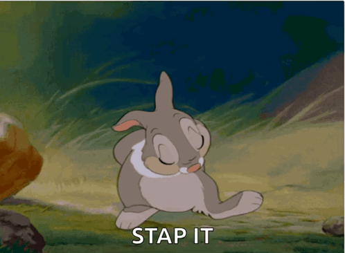 Rabbit Saying Stap It
