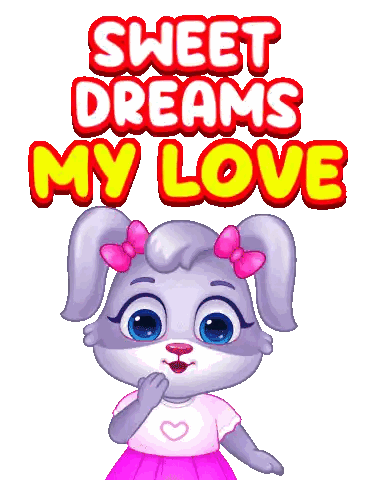 Rabbit Saying Sweet Dreams My Love