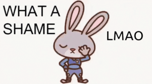 Rabbit Saying What a Shame