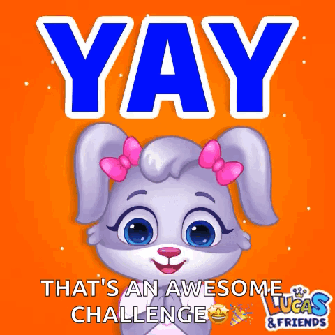 Rabbit Saying Yay GIF